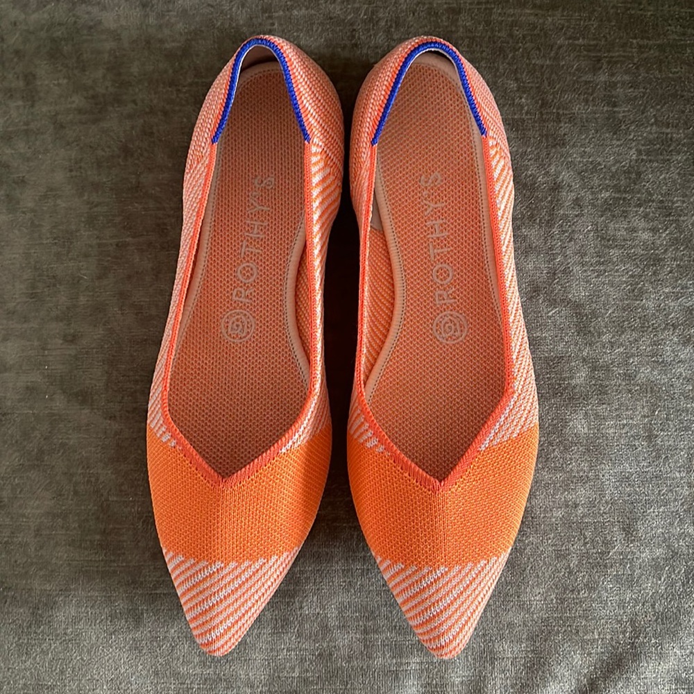 Rothy's the Points, size 8.5, retired rare sherbet, excellent condition